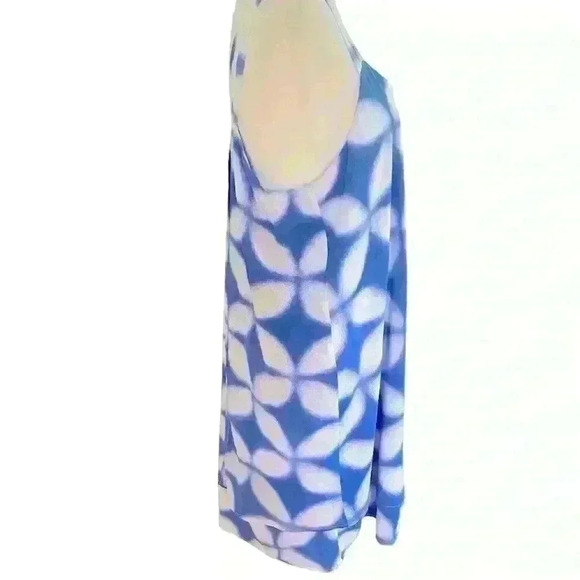 Crown & Ivy Women’s Double Layer Midi Sundress Size M Blue White Flowy Vacation - Picture 7 of 13